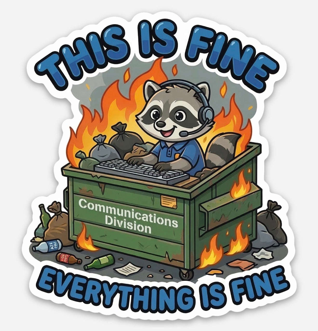 Everything is fine Communications Sticker