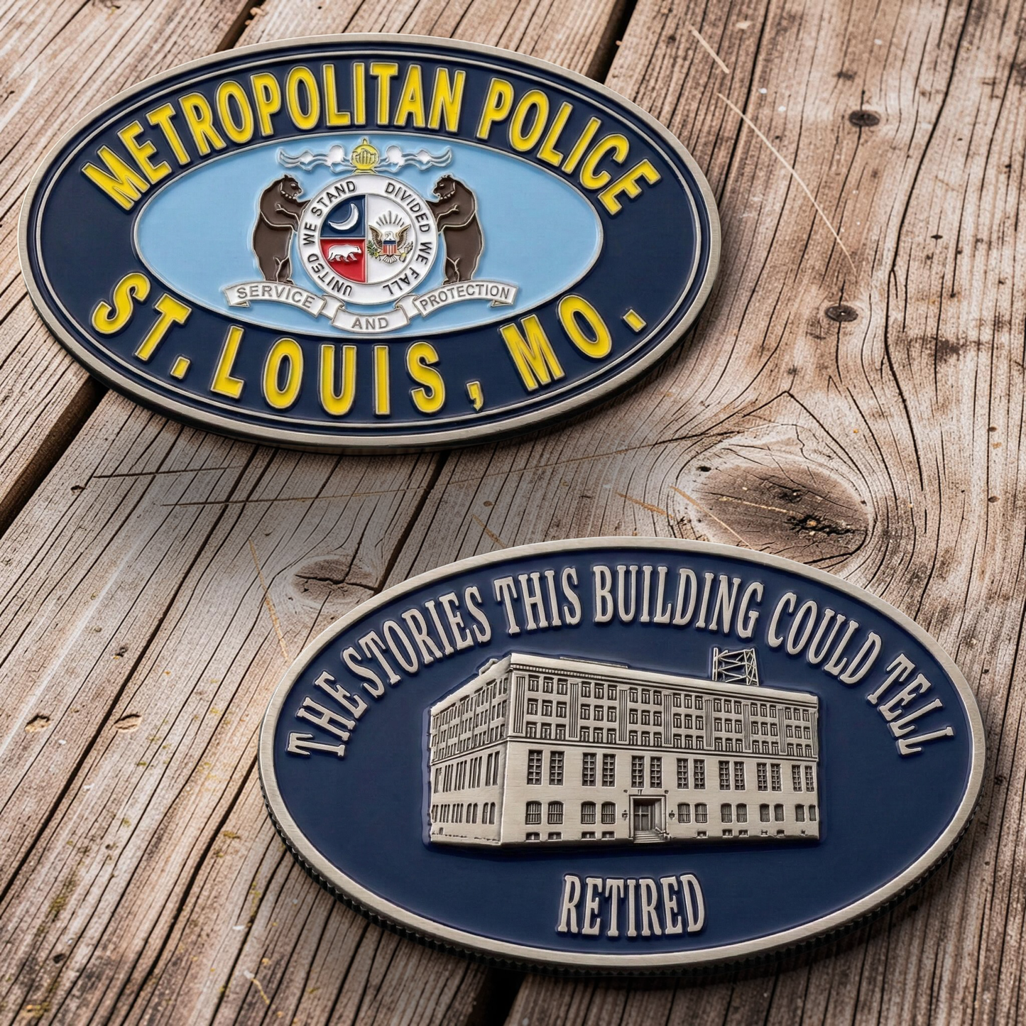 Retiree Challenge Coin Oval