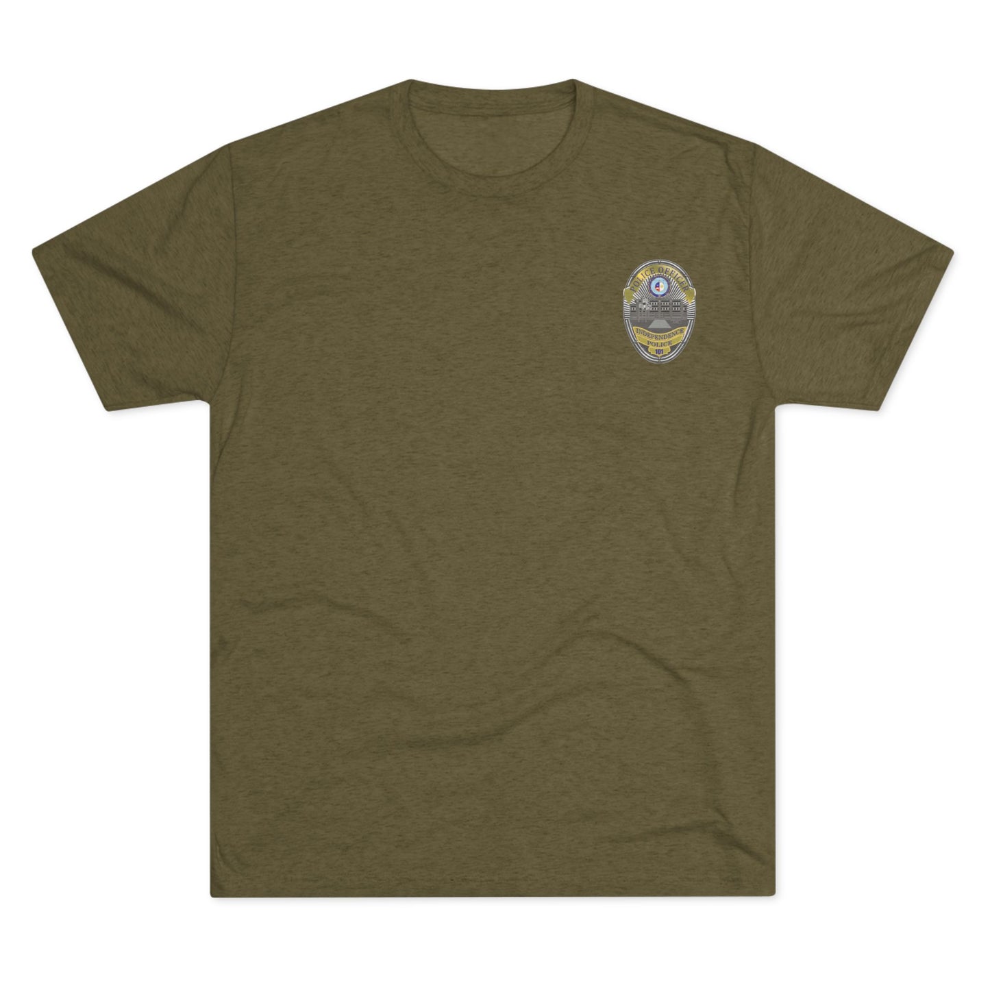 I Town Till I Lie Down Badge Tri-Blend T-Shirt