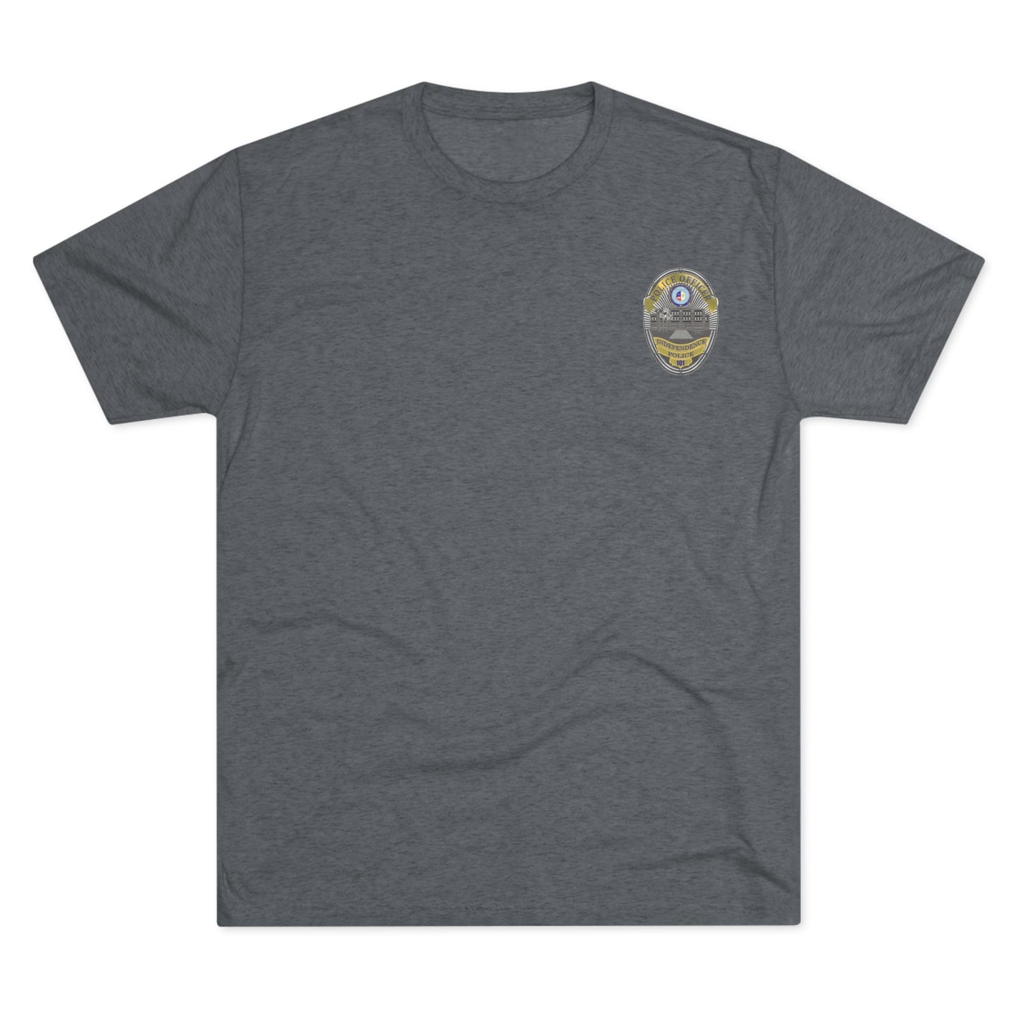 I Town Till I Lie Down Badge Tri-Blend T-Shirt