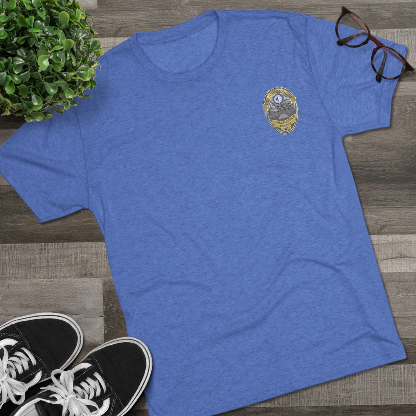 I Town Till I Lie Down Badge Tri-Blend T-Shirt
