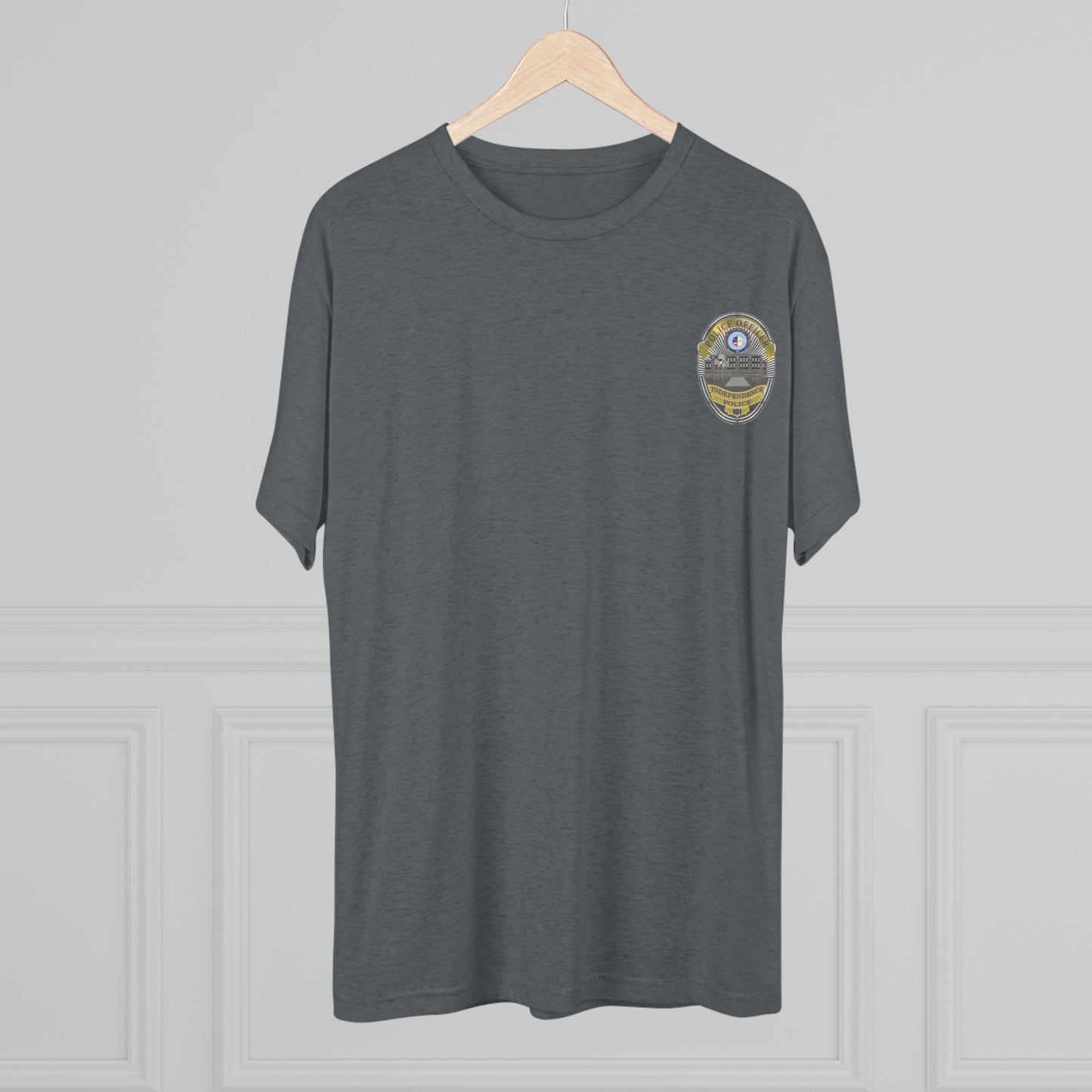 I Town Till I Lie Down Badge Tri-Blend T-Shirt