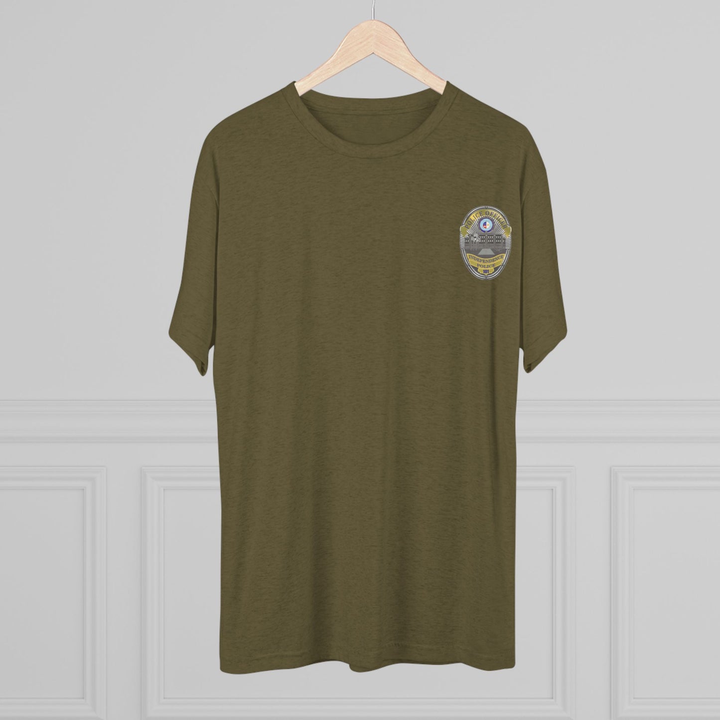I Town Till I Lie Down Badge Tri-Blend T-Shirt