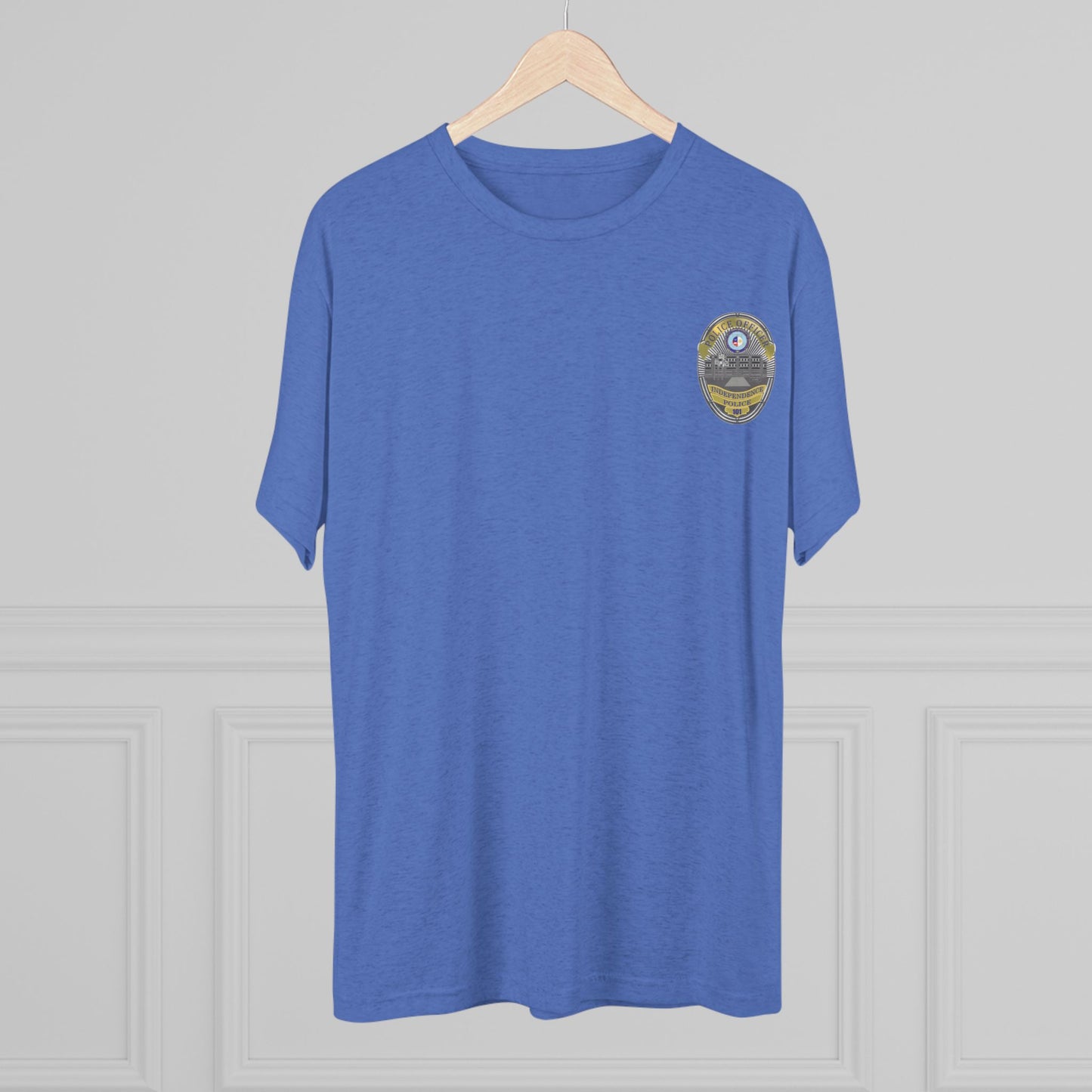 I Town Till I Lie Down Badge Tri-Blend T-Shirt