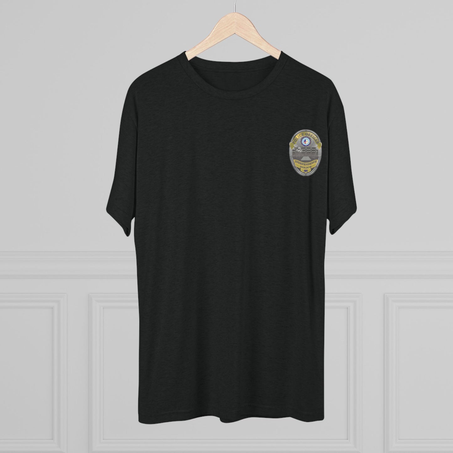 I Town Till I Lie Down Badge Tri-Blend T-Shirt
