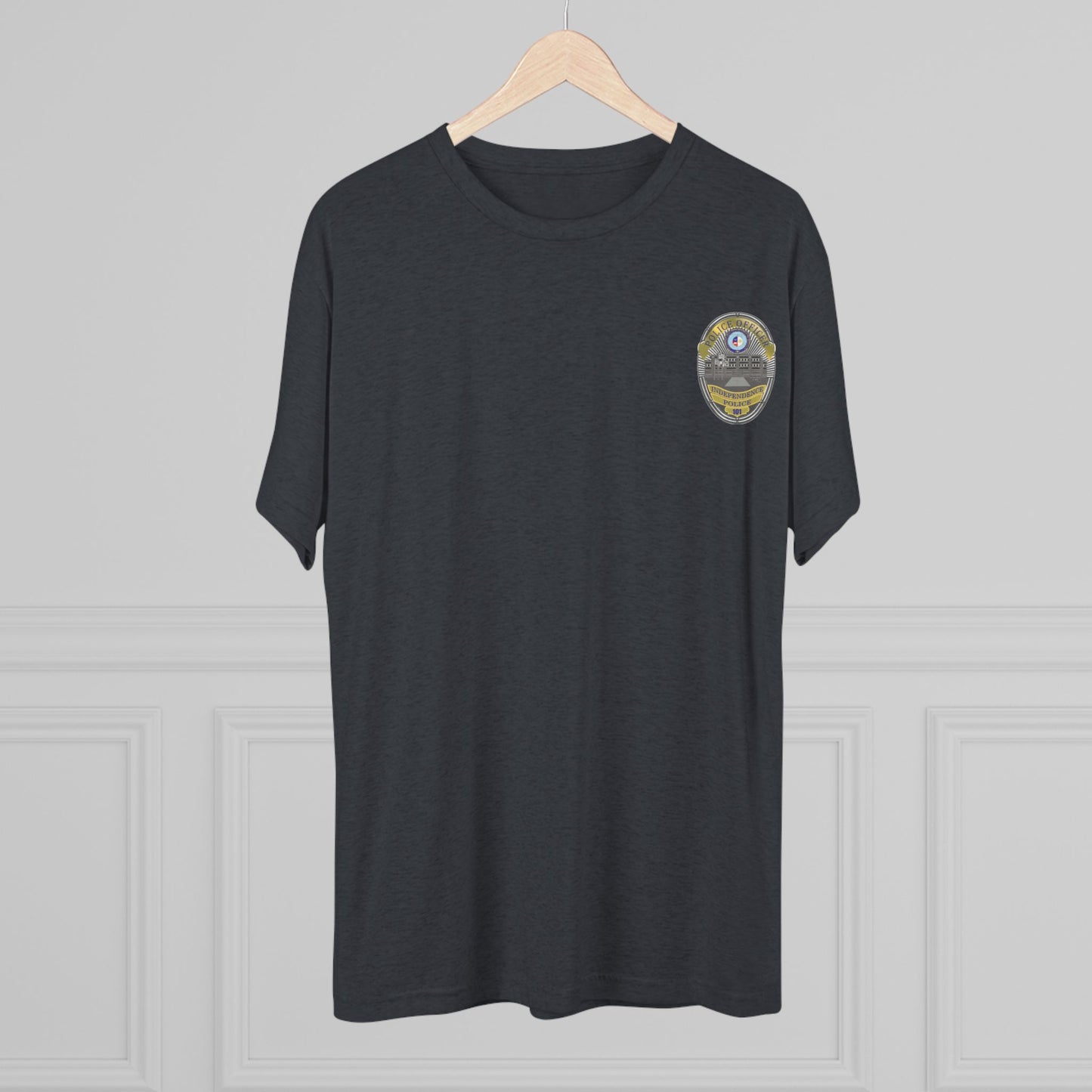 I Town Till I Lie Down Badge Tri-Blend T-Shirt