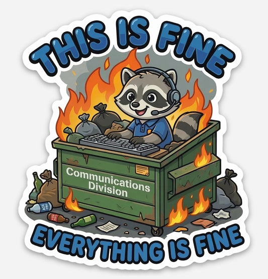 Everything is fine Communications Sticker