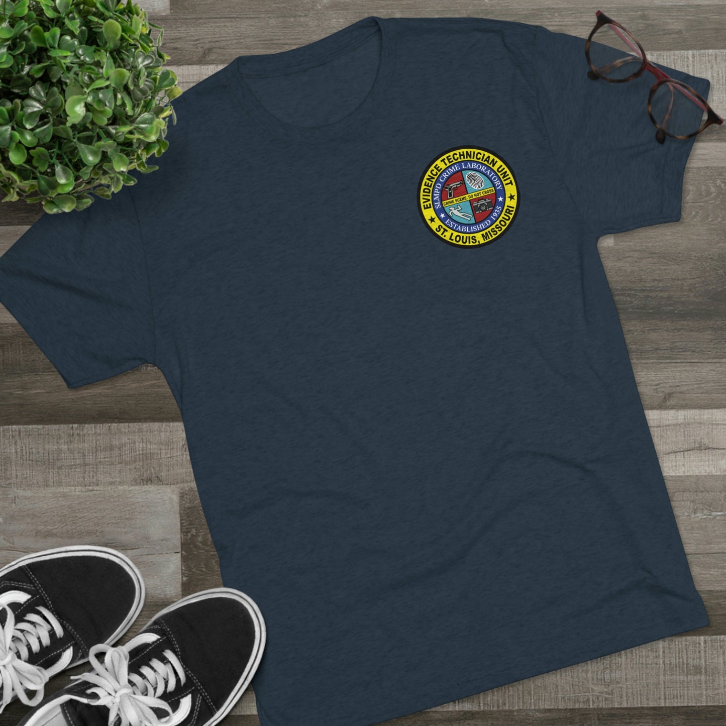 SLMPD ETU Chest Patch Tri-Blend Crew Tee