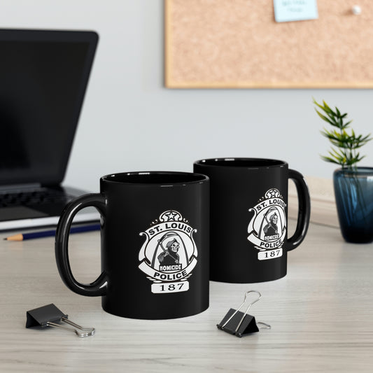 11oz Black Homicide Mug