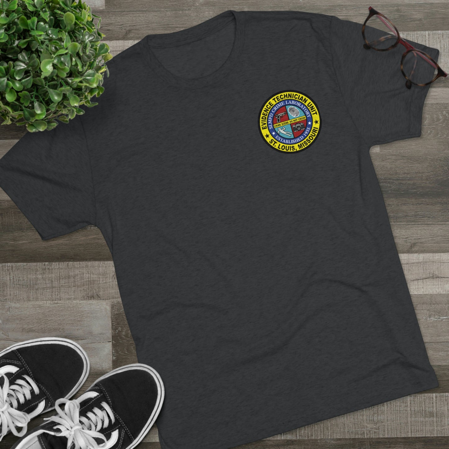 SLMPD ETU Chest Patch Tri-Blend Crew Tee